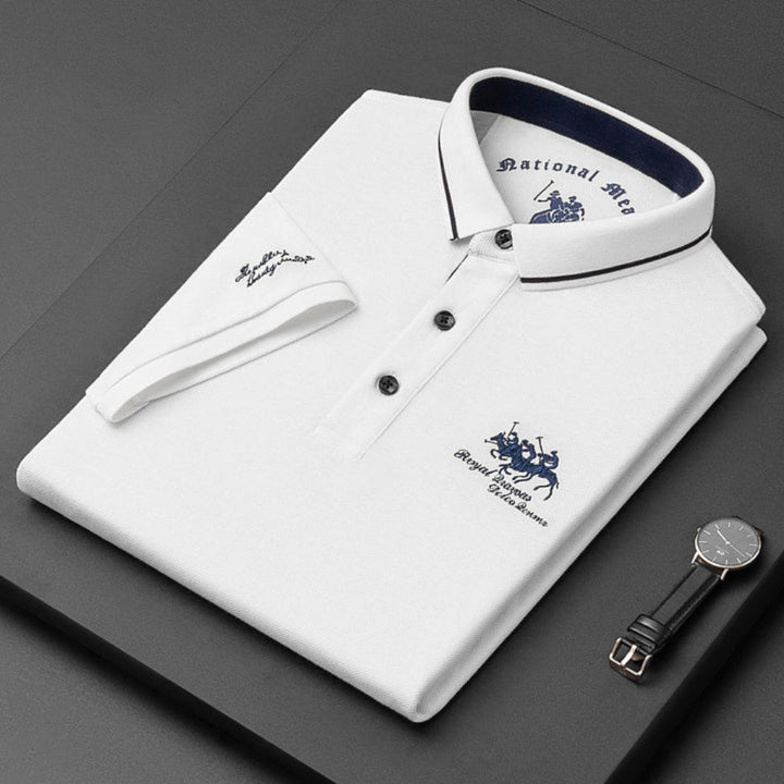 Polo Shirt Casual da Uomo con Bottone Giù