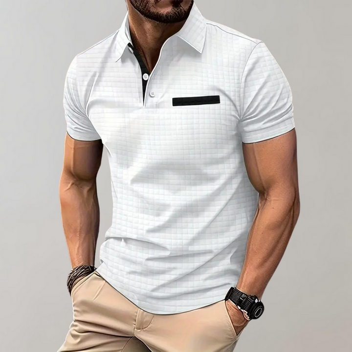 Men's slim fit shirt with collar