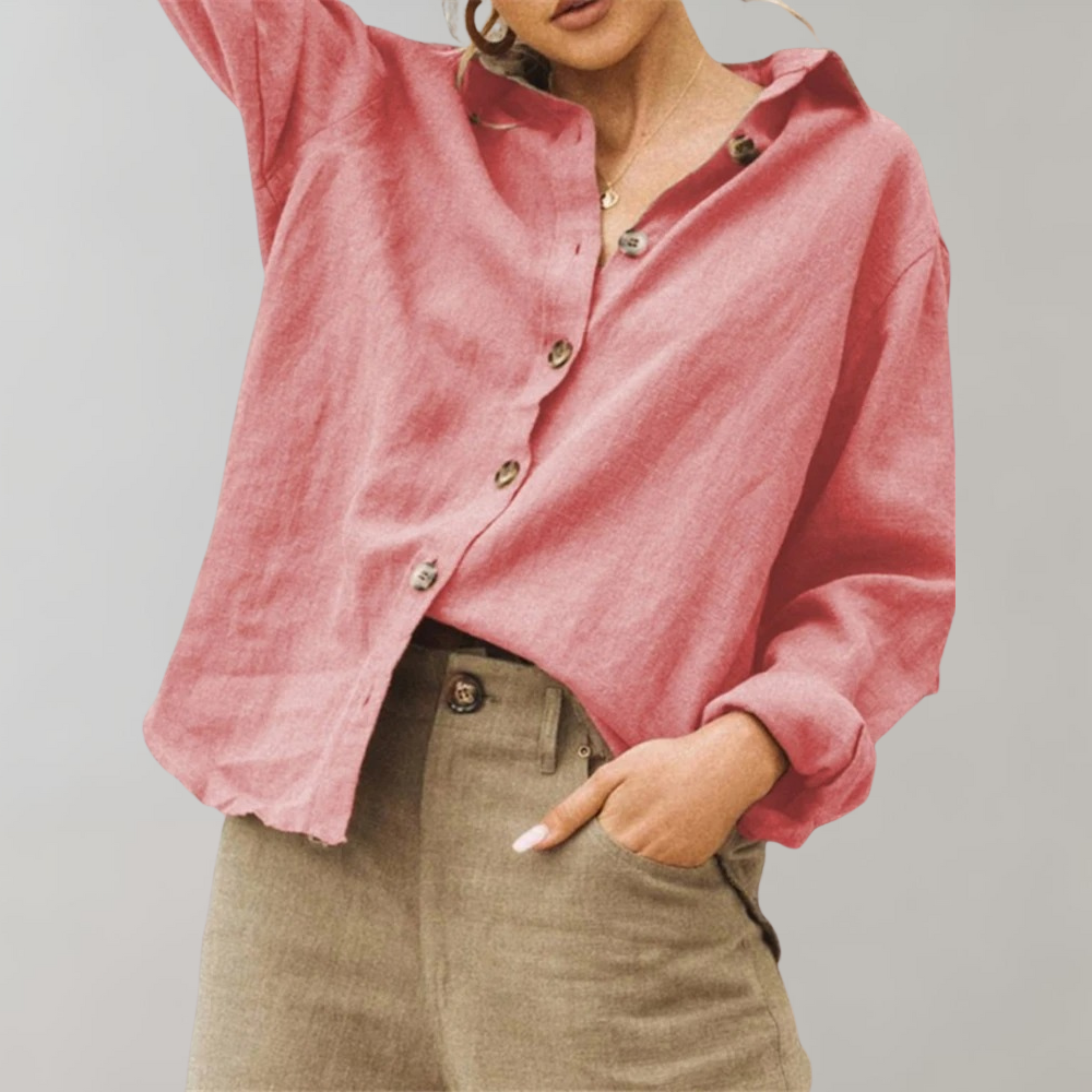 Blusa in Lino Vintage per Donne