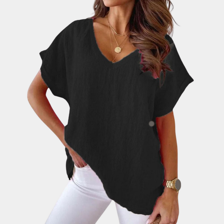 Elegancia sin esfuerzo – T-shirt casual para mujer de aspecto elegante