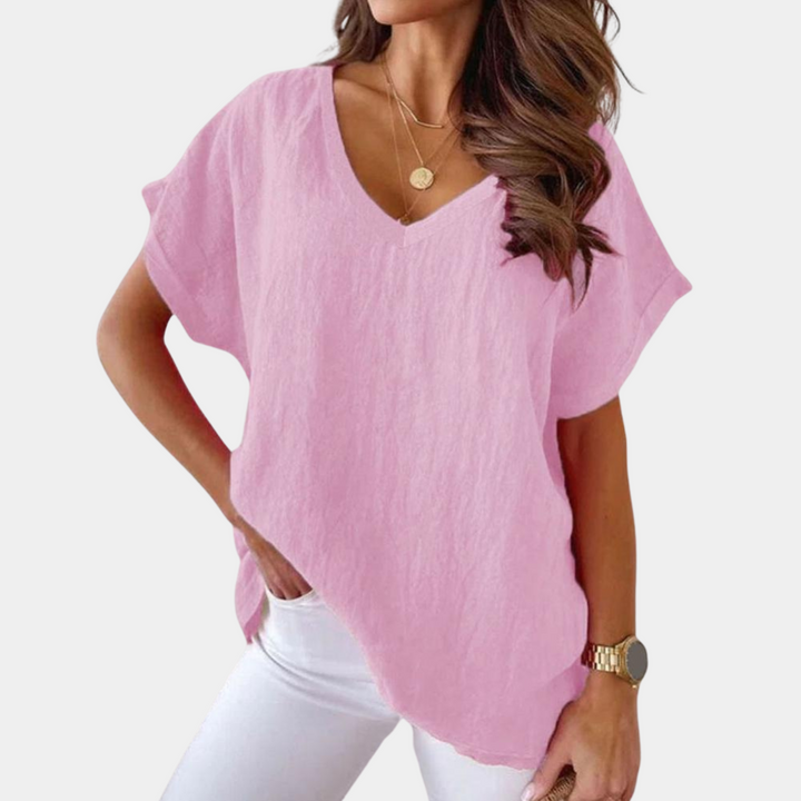 Elegancia sin esfuerzo – T-shirt casual para mujer de aspecto elegante
