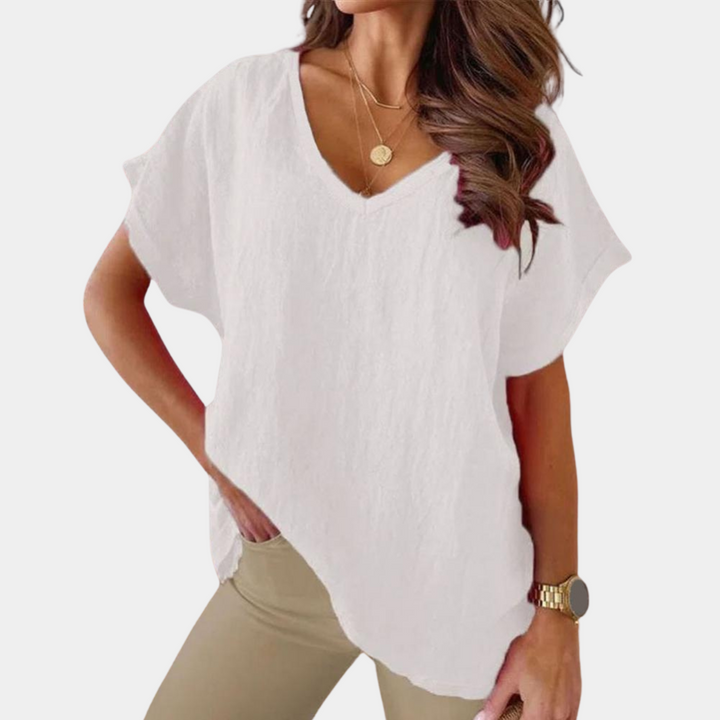 Elegancia sin esfuerzo – T-shirt casual para mujer de aspecto elegante