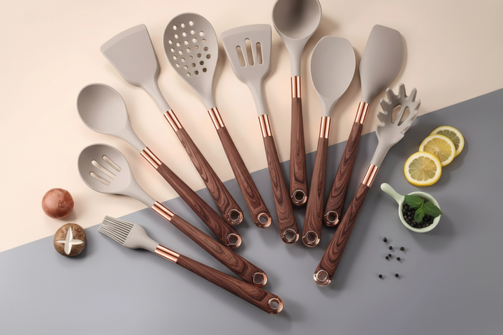 Set de utensilios de cocina de silicona de 10 piezas
