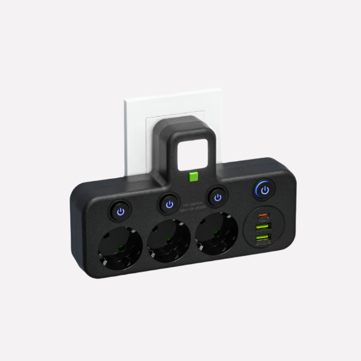 Multipresa con porte USB e Type-C