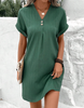 Vestido casual y aireado con escote en V y botones