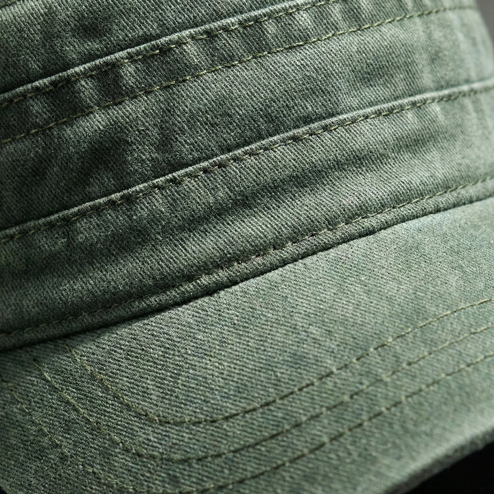Campayne - Berretto militare vintage con visiera piatta