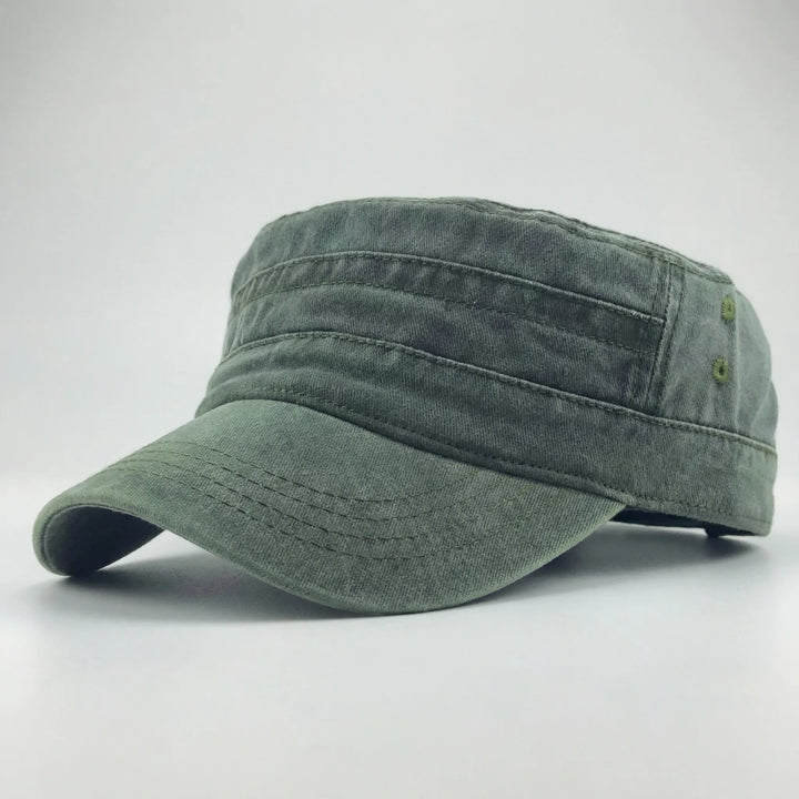 Campayne - Berretto militare vintage con visiera piatta