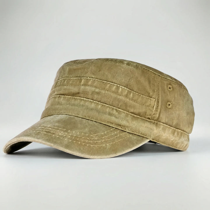 Campayne - Berretto militare vintage con visiera piatta