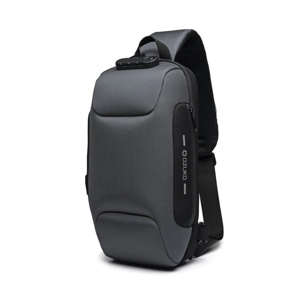 Smart shoulder travel bag with anti-theft design and built-in USB port