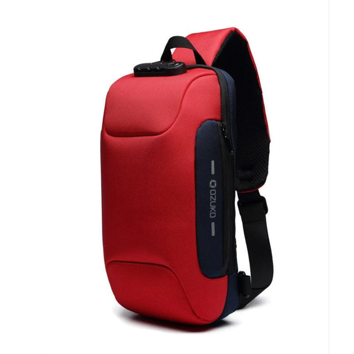 Borsa a tracolla antifurto con ricarica