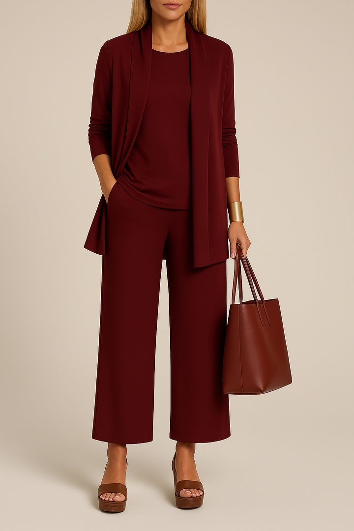 Elegante y refinado traje de tres piezas