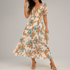 Abito midi con stampa floreale