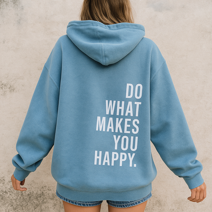 Felpa con capucha estampada y acogedora