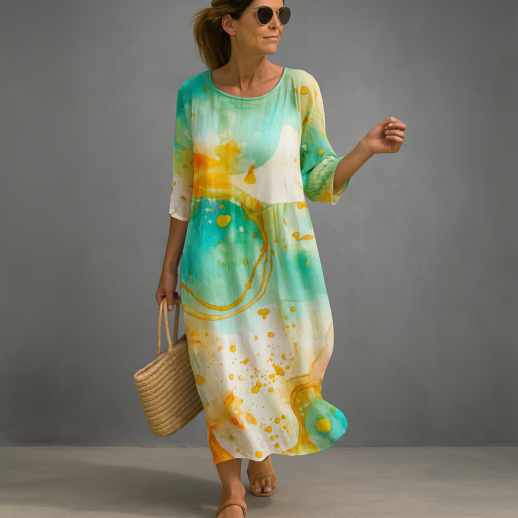 Elegant floral summer dress for women