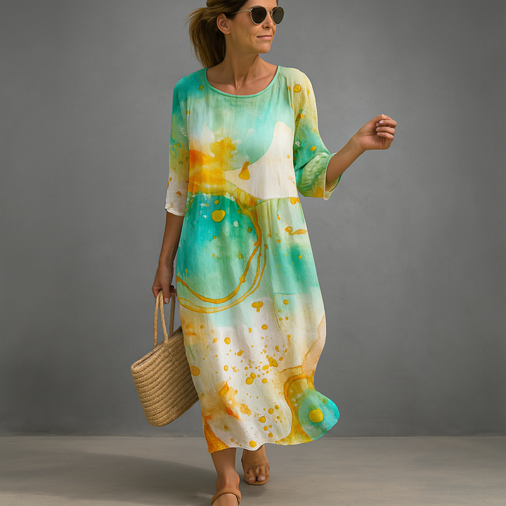 Elegant floral summer dress for women