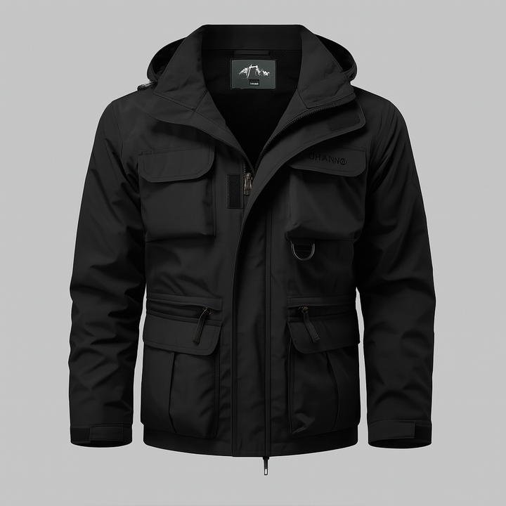 Men's waterproof coat in military style