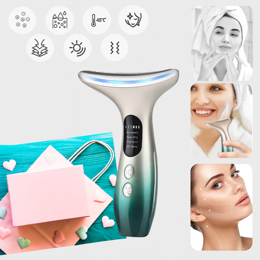 Dispositivo per collo e viso – Strumento compatto per la cura della pelle