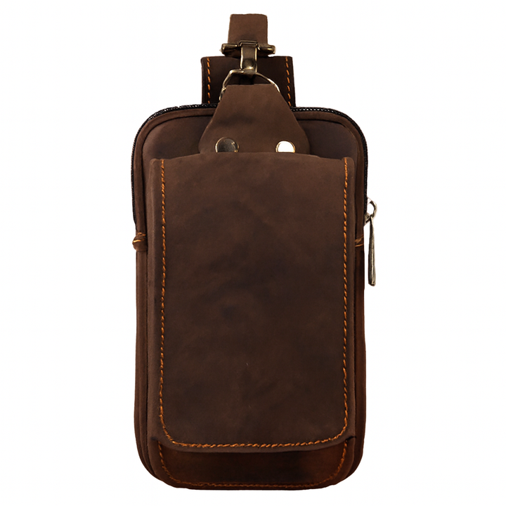 Borsa da Fianchi in Cuoio per Uomo