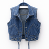 Top in denim leggero da donna