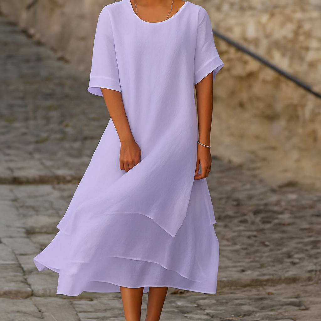 Chic dress with slits Effortless modern elegance
