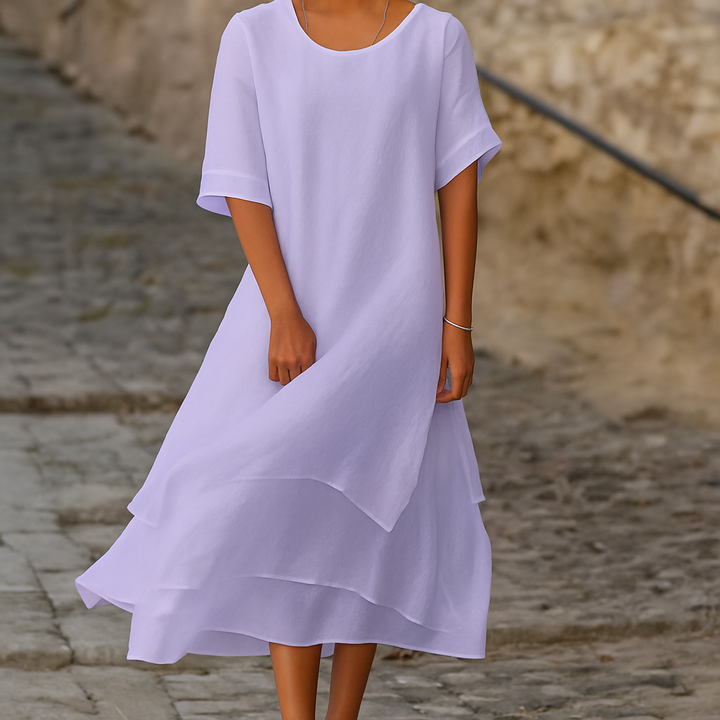 Chic dress with slits Effortless modern elegance