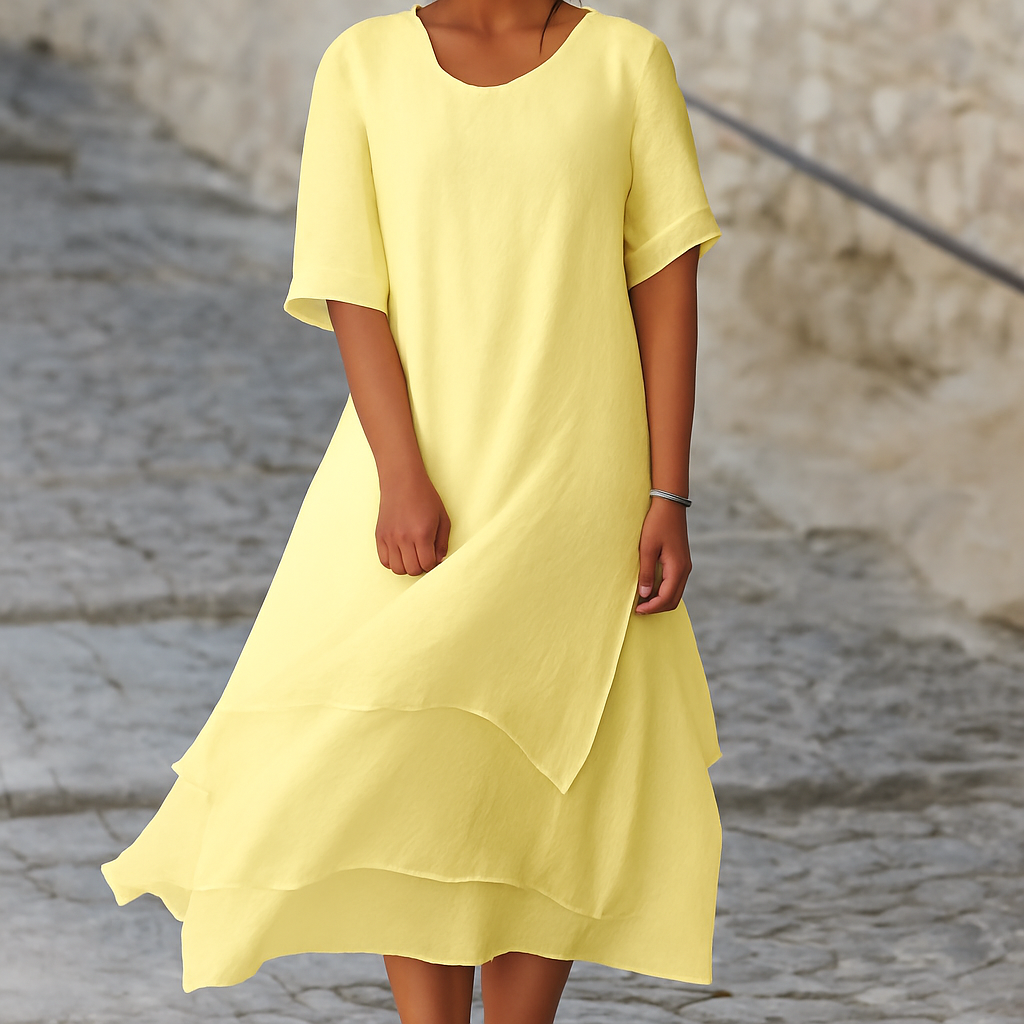 Chic dress with slits Effortless modern elegance