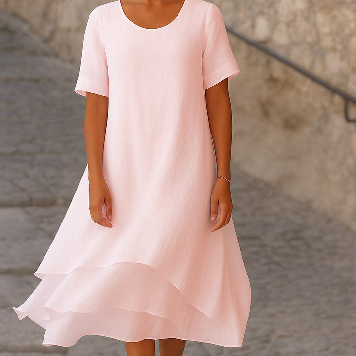 Chic dress with slits Effortless modern elegance