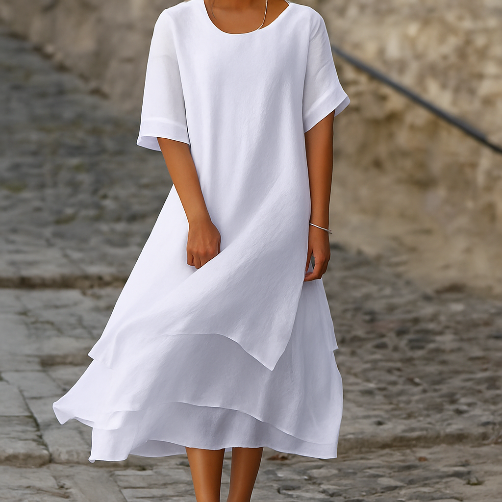 Chic dress with slits Effortless modern elegance