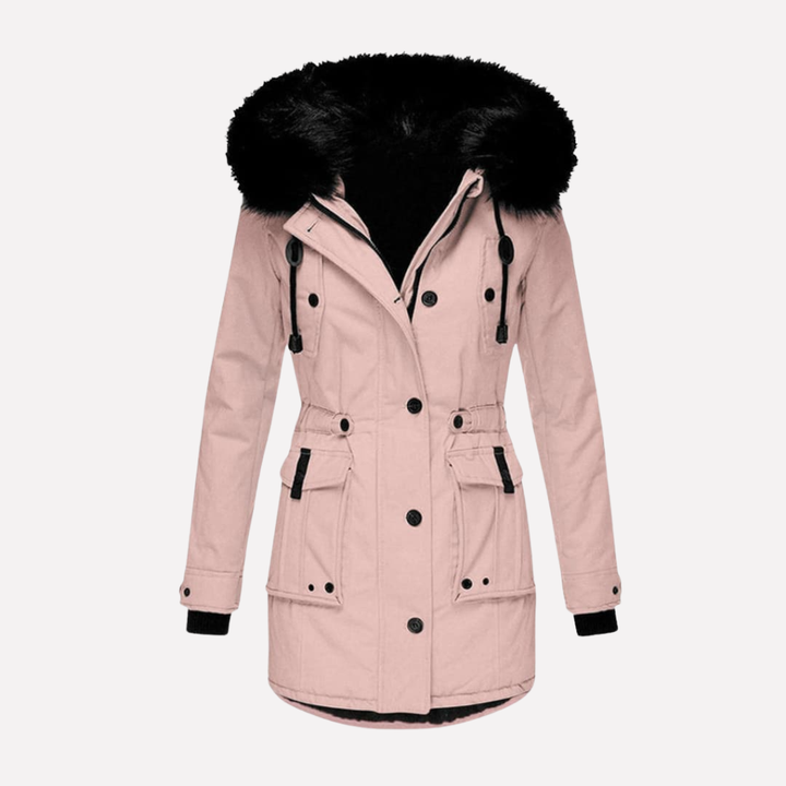Chaqueta Parka para Mujer con Capucha y Bolsillos con Solapa
