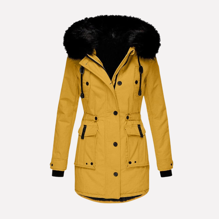 Chaqueta Parka para Mujer con Capucha y Bolsillos con Solapa