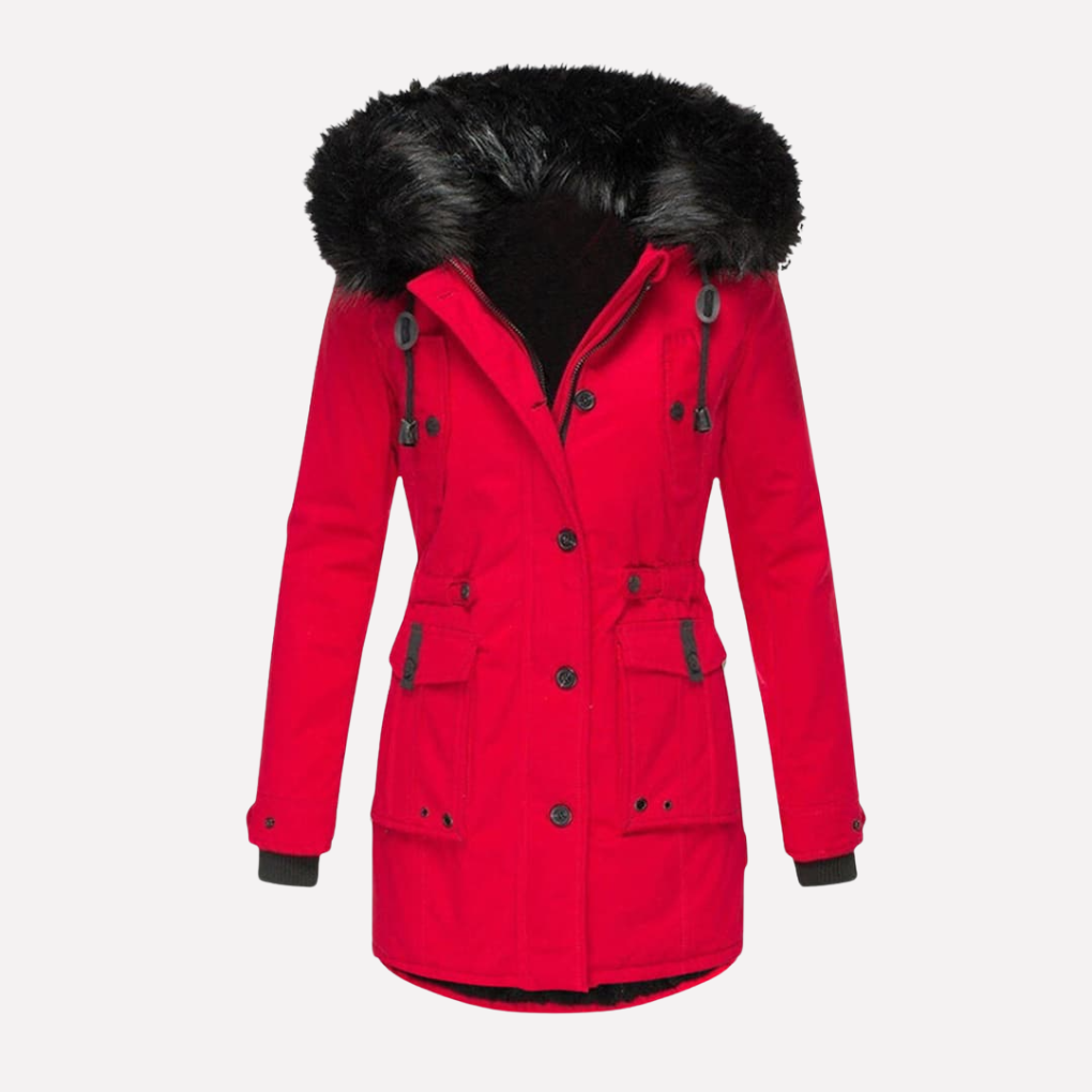 Chaqueta Parka para Mujer con Capucha y Bolsillos con Solapa