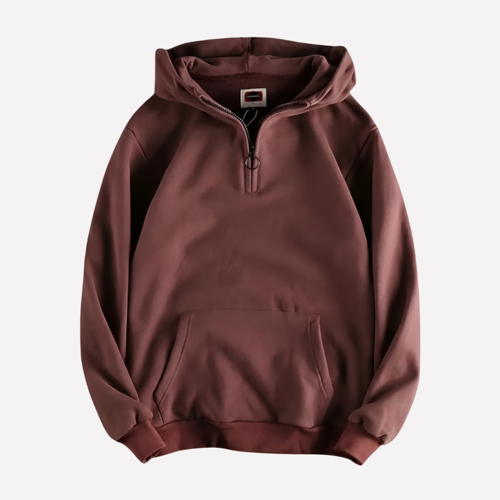 Felpa con zip a metà da uomo