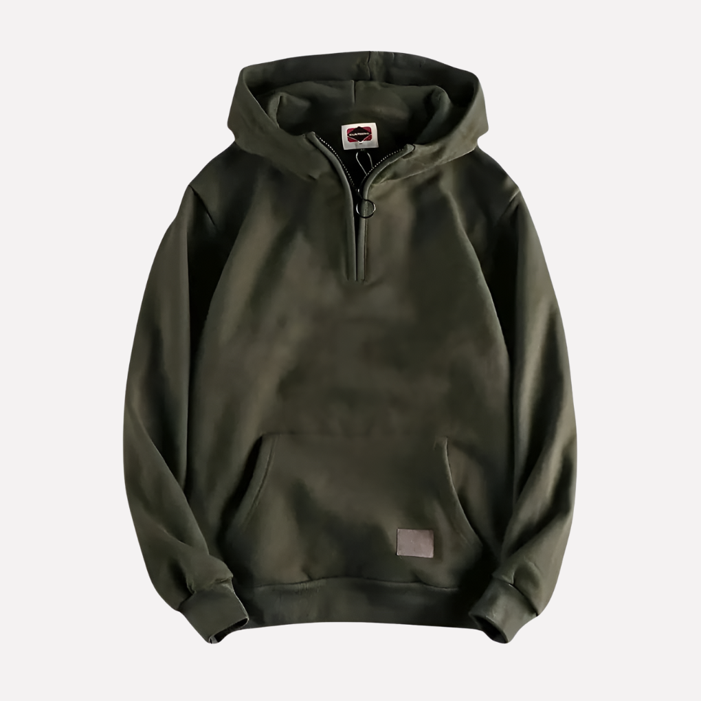 Felpa con zip a metà da uomo