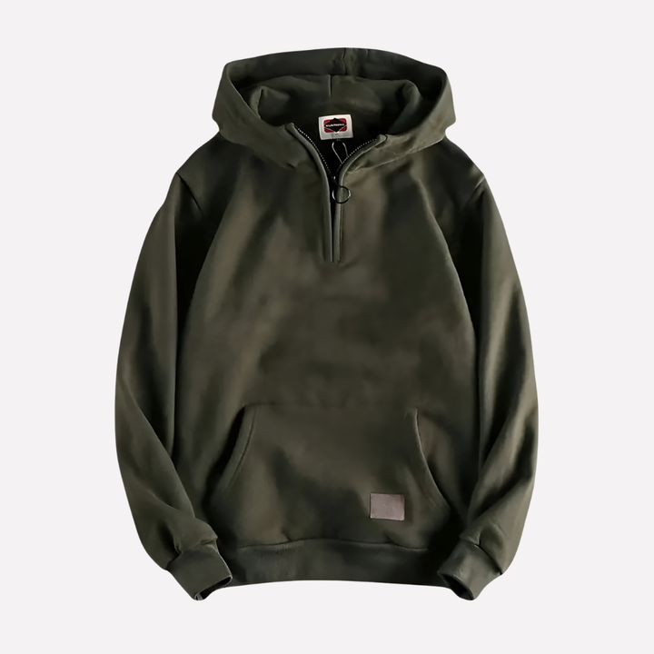 Felpa con zip a metà da uomo