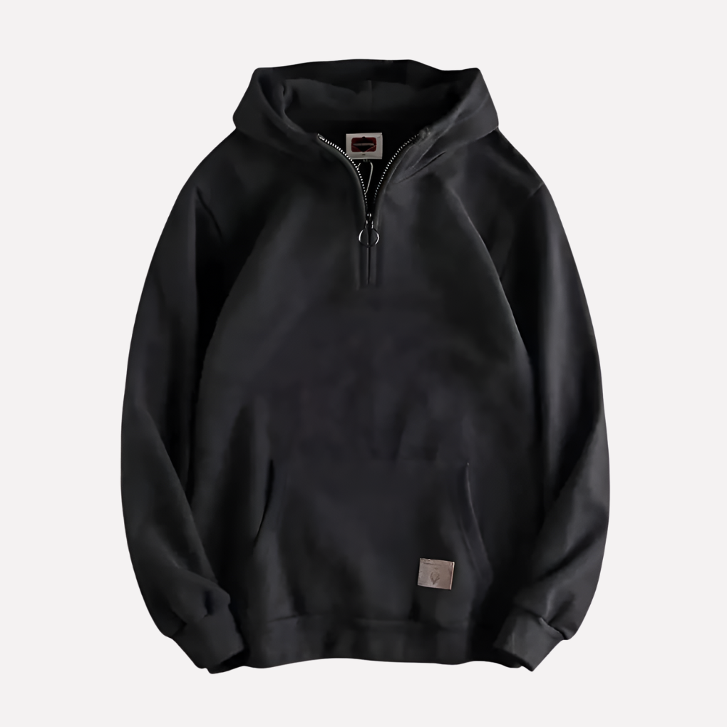 Felpa con zip a metà da uomo