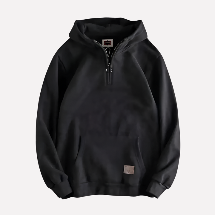 Felpa con zip a metà da uomo
