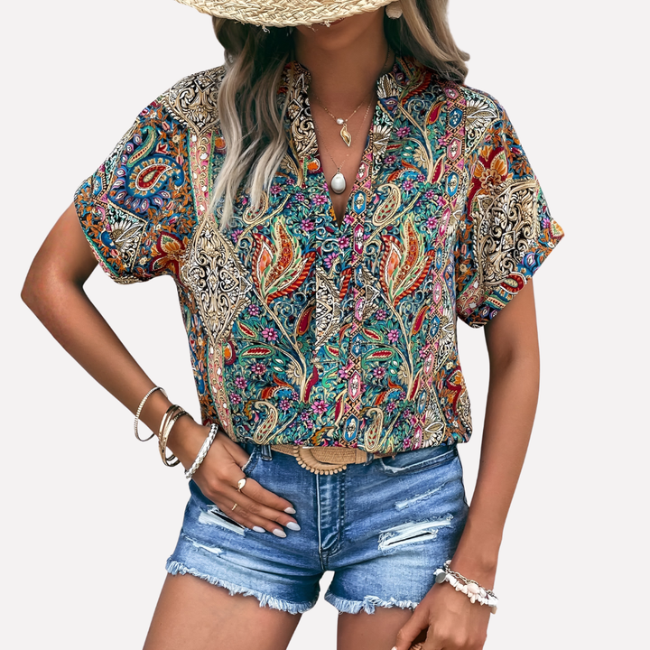 Maglione casual da donna con scollo a V