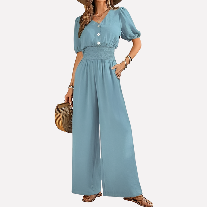 Women's outfit consisting of 2 pieces: blouse and trousers