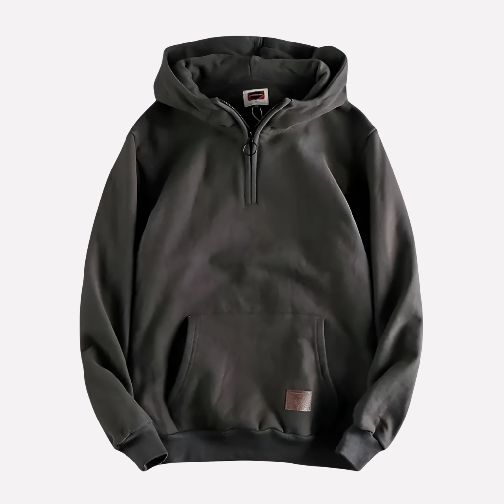 Felpa con zip a metà da uomo