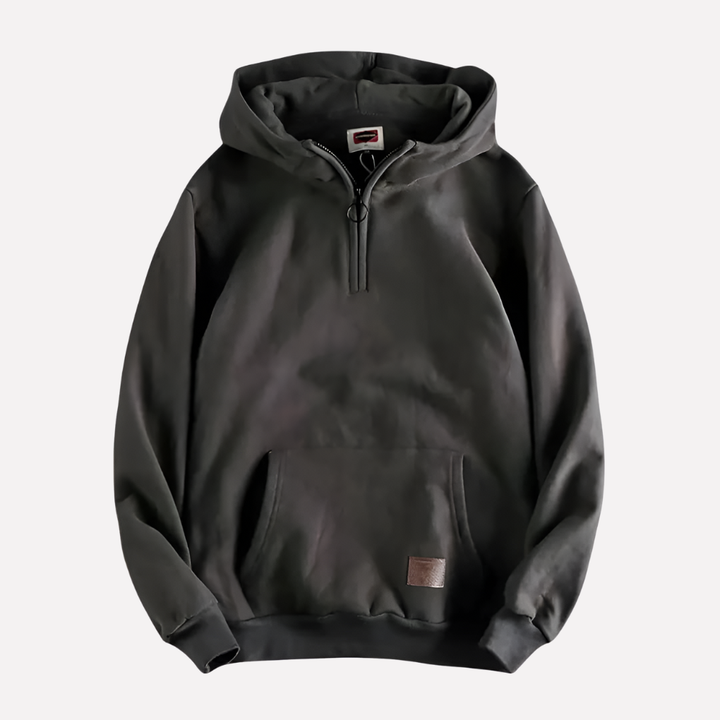 Felpa con zip a metà da uomo