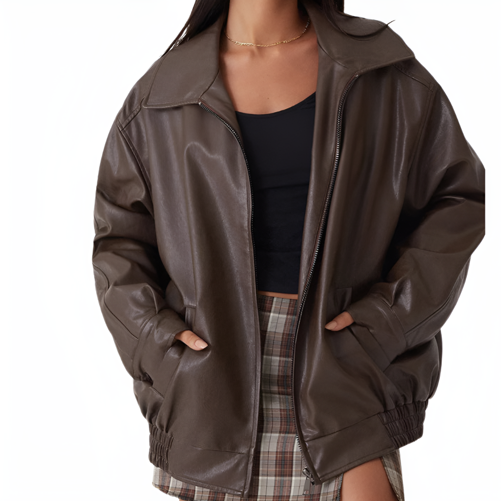Oversized Bomber Jacket for Women