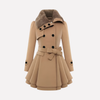 Women's Winter Coat with Buttons and Belt