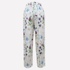 Pantaloni dritti con stampa floreale da donna