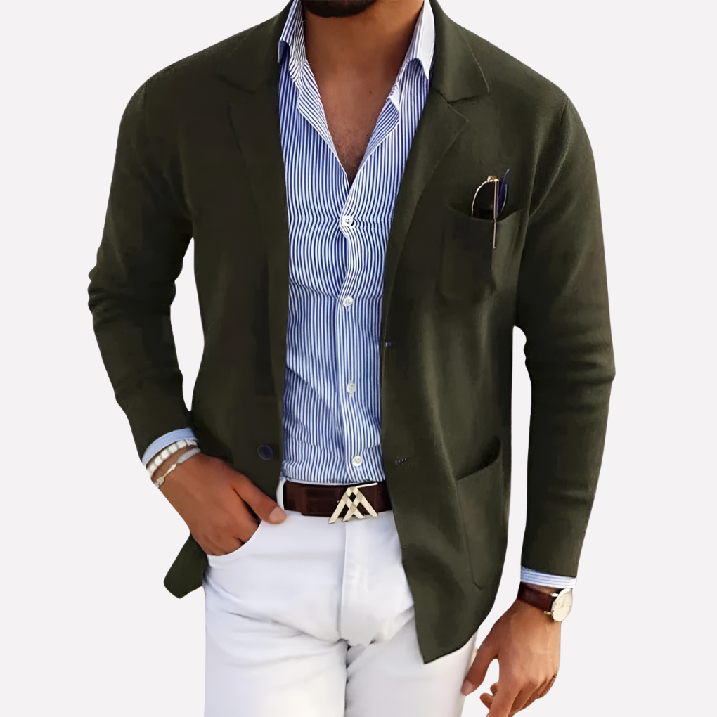 Blazer de punto para hombre