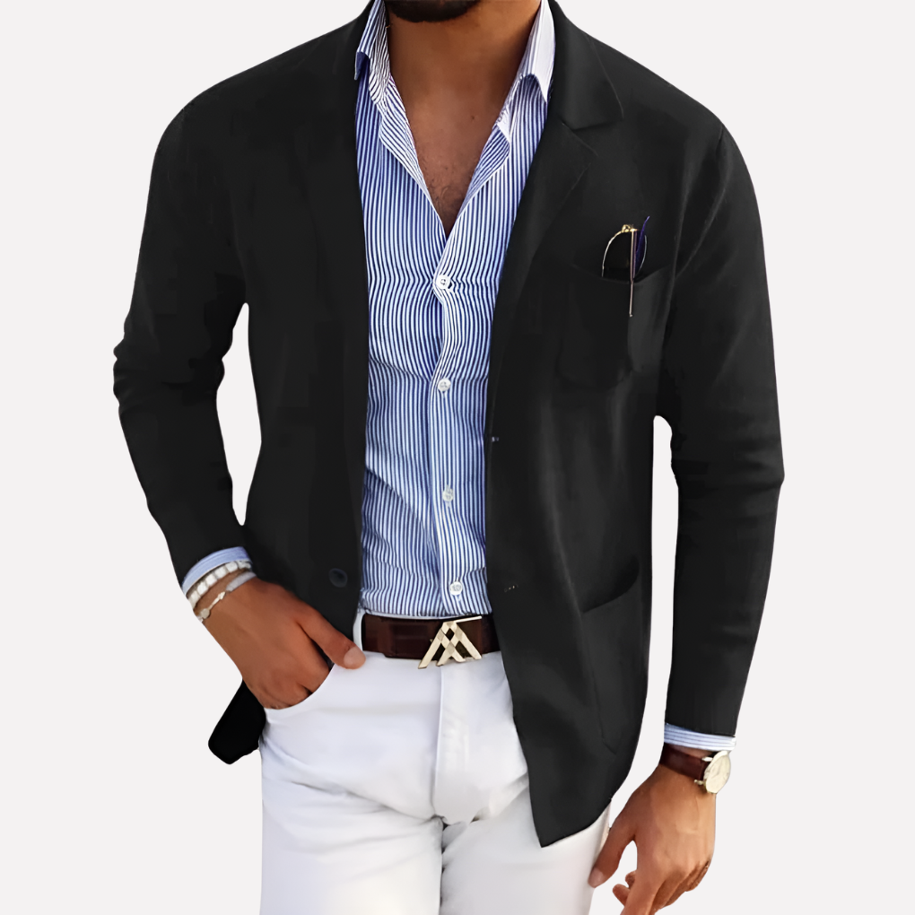 Blazer de punto para hombre