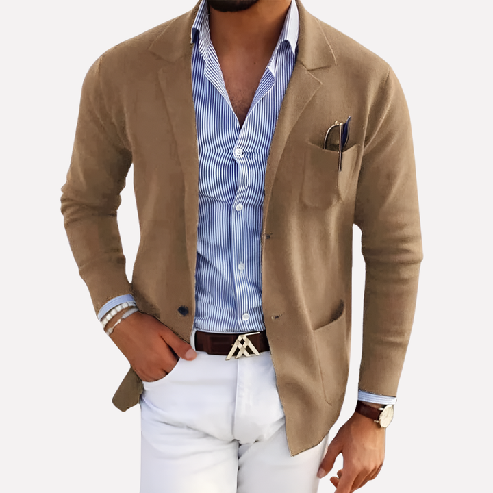 Blazer de punto para hombre