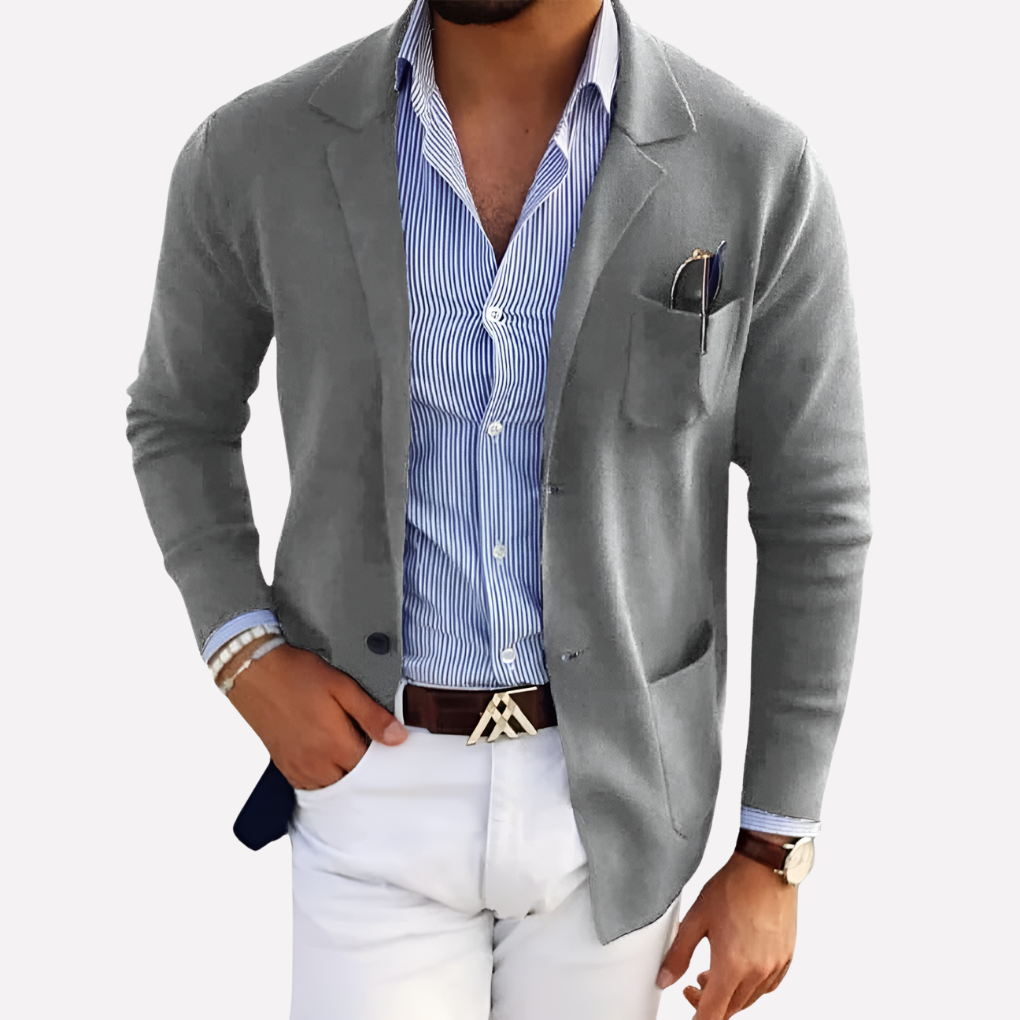 Blazer de punto para hombre
