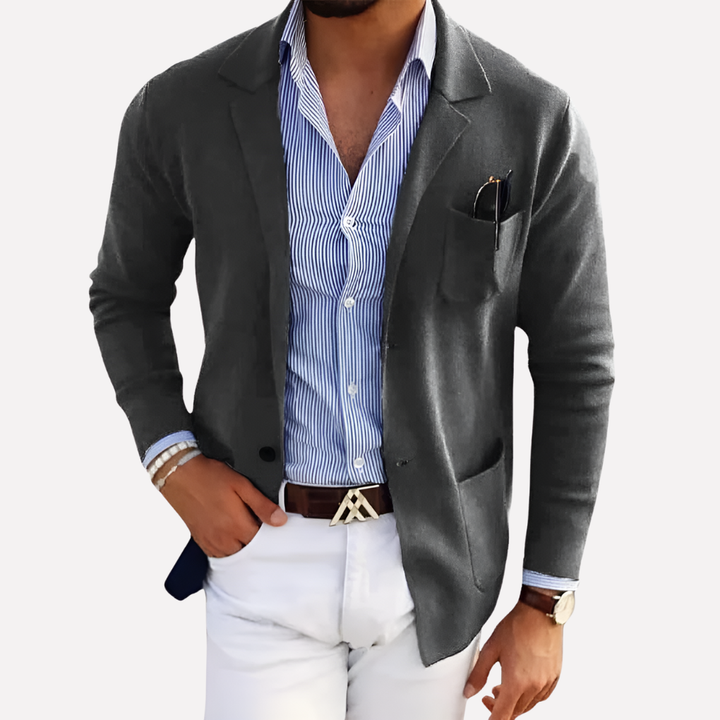 Blazer de punto para hombre