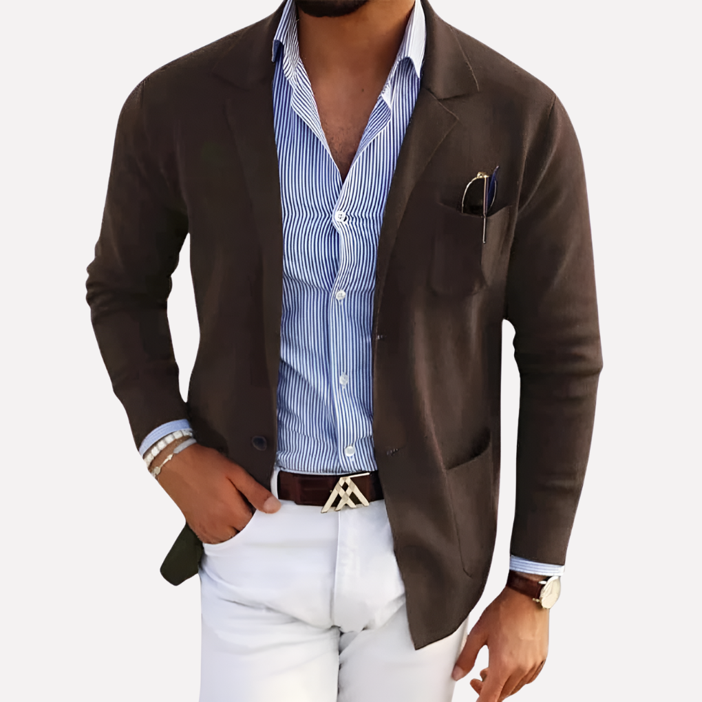 Blazer de punto para hombre