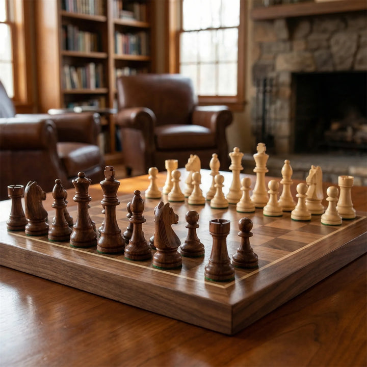 Chessvara - Set di scacchi da torneo pieghevole in legno